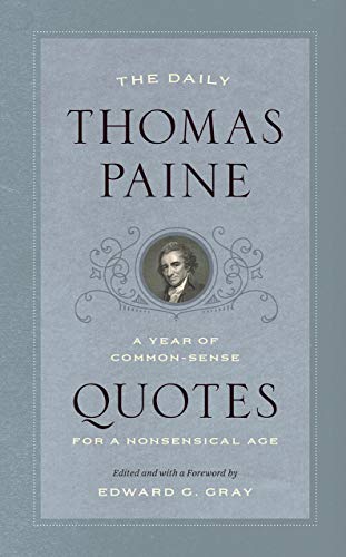 Book cover featuring a portrait of Thomas Paine and quote collection title.
