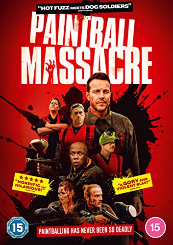 DVD cover for "Paintball Massacre" featuring a group of people with paintball guns.