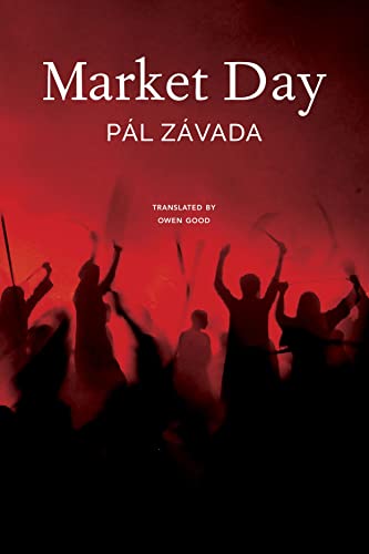 Book cover: "Market Day" with silhouetted figures against a red background.