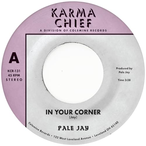 Pale Jay 7-inch vinyl record label, purple and white with text.