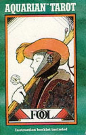 Aquarian Tarot card depicting a figure with a staff and flower.