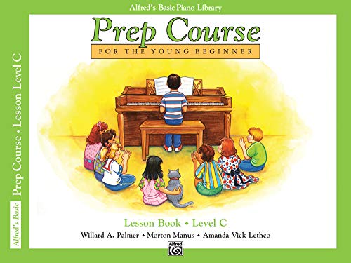 Piano lesson book cover with children gathered around a piano.