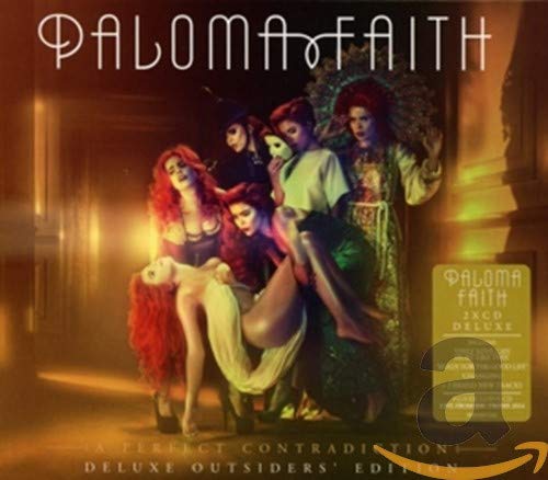 Paloma Faith album cover, “A Perfect Contradiction,” featuring masked figures.