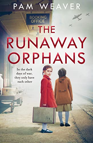 Book cover: two young girls with a suitcase at a train station.