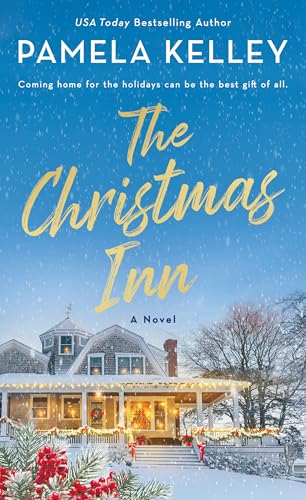 Book cover: snowy inn with golden title, “The Christmas Inn.”