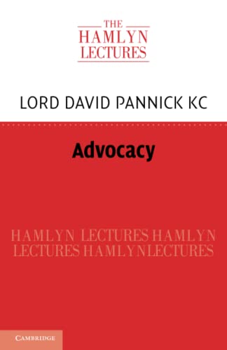 Book cover for "Advocacy" by Lord David Pannick KC, red and white design.