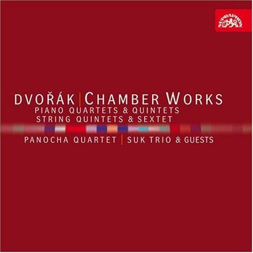 Red CD cover featuring white text: “Dvorák Chamber Works” and artist names.