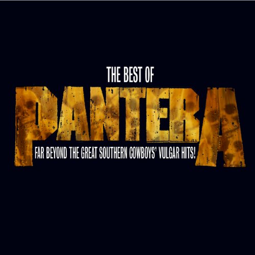 Pantera album cover with textured, fiery orange lettering on black background.