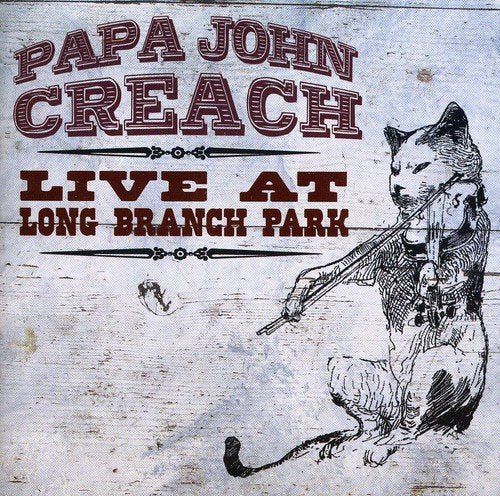 "Papa John Creach Live at Long Branch Park" CD cover with wolf illustration.