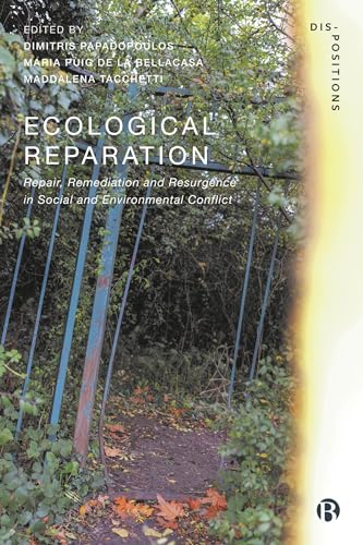 Book cover with title “Ecological Reparation” and a path through foliage.