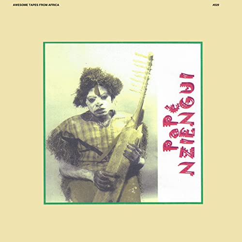 Man with a stringed instrument, album cover for Pape Nziengui.