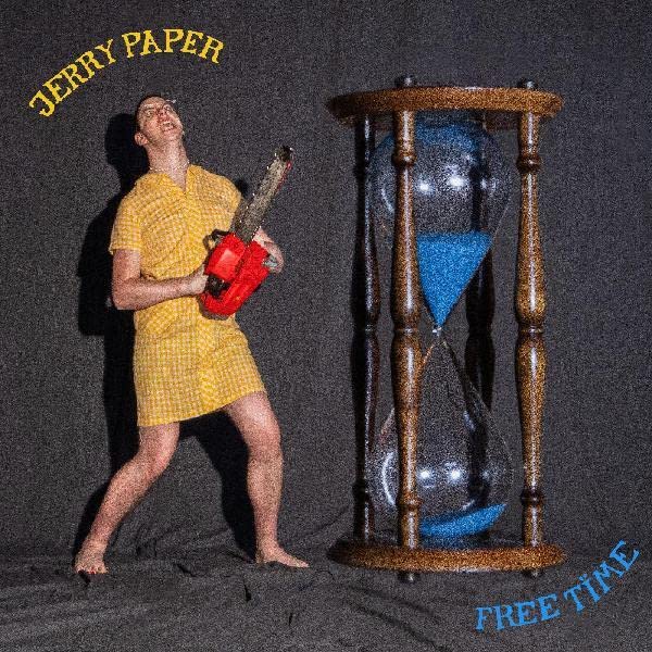 Album cover: man with guitar, hourglass, and textured background.
