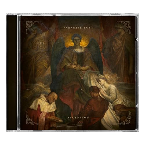 CD cover art featuring a central winged figure surrounded by people in a painting.