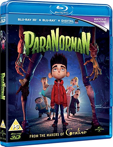 ParaNorman Blu-ray case featuring the animated film characters against a dark night background.