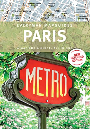 Paris travel mapguide cover with a red "METRO" sign detail.
