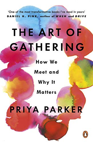 Book cover with colorful watercolor-like floral shapes and bold black text.