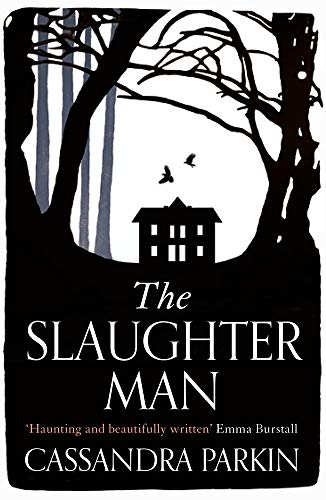 Book cover featuring a black silhouette of a house and trees against white background.