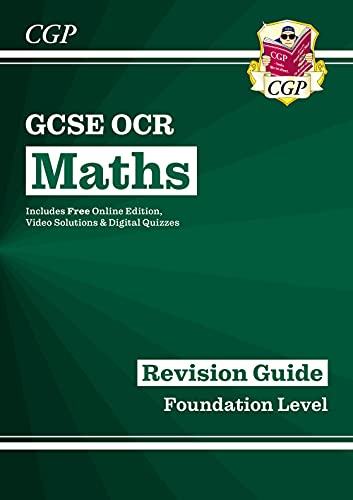 Green GCSE Maths OCR Foundation revision guide with white text.