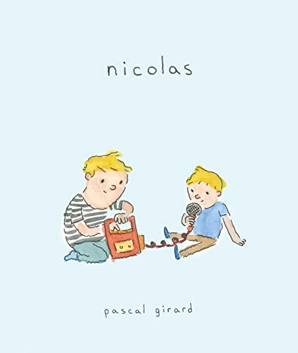 Book cover: "Nicolas" with illustration of two boys and a radio.
