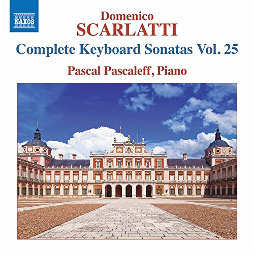CD cover: Scarlatti keyboard sonatas, pianist Pascal Pascaleff, palace image.