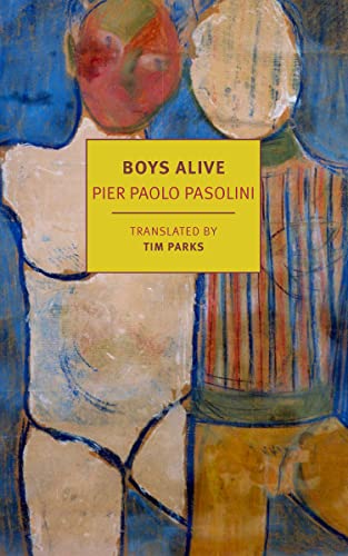 Book cover featuring an abstract painting of two figures with a yellow text box.