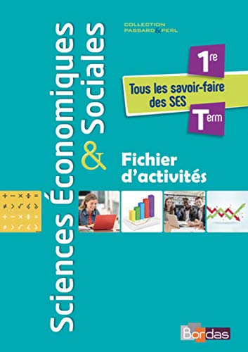 Textbook cover: "Sciences Économiques & Sociales" student activity file.