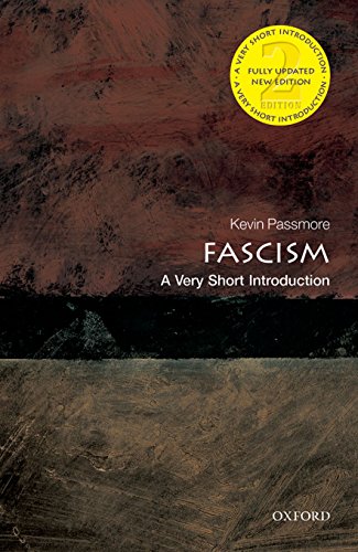 Book cover for Fascism: A Very Short Introduction by Kevin Passmore with abstract background.