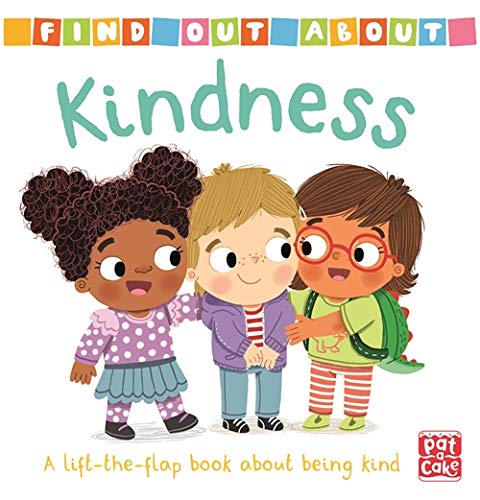Board book cover with three diverse children and the title "Kindness.