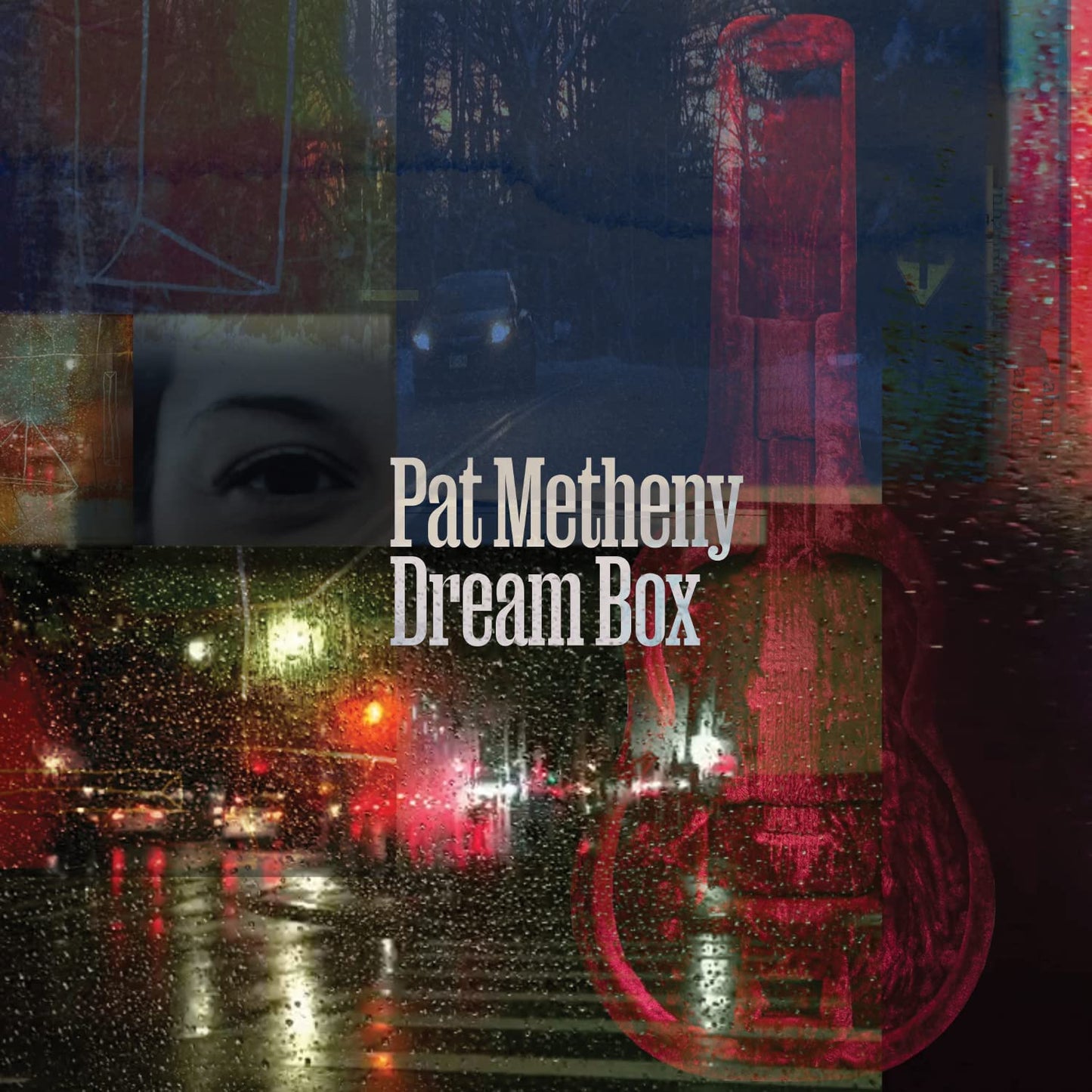 CD cover for Pat Metheny’s “Dream Box” with abstract city imagery.