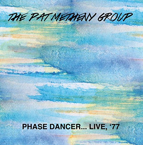 CD cover for Pat Metheny Group’s “Phase Dancer” with abstract blue painting.