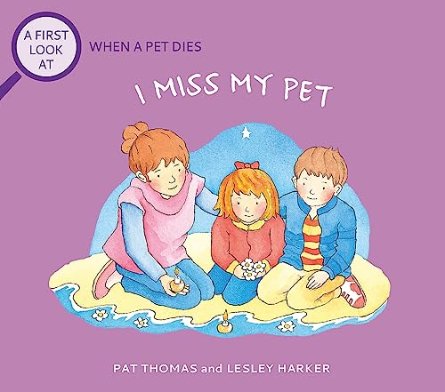 Book cover depicting three children with lit candles, grieving a pet.