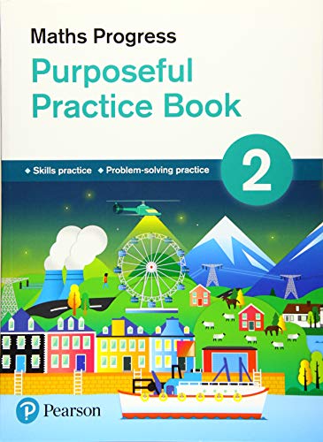 Maths Progress Purposeful Practice Book 2 cover featuring a colorful landscape illustration with a boat.