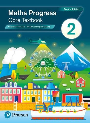 Textbook cover with number 2, Ferris wheel, mountains, and various vehicles.