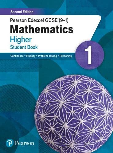 Pearson Edexcel GCSE Mathematics Higher Student Book 1 cover with a purple geometric sphere.