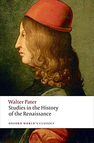 Book cover: portrait of a man in a red hat, title “Studies in the Renaissance.”