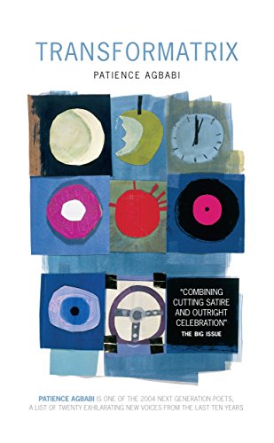 Book cover: "Transformatrix" by Patience Agbabi with colorful, abstract collage.