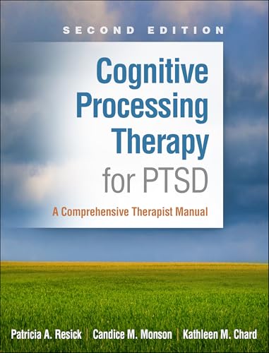 Book cover: "Cognitive Processing Therapy for PTSD, Second Edition" manual.