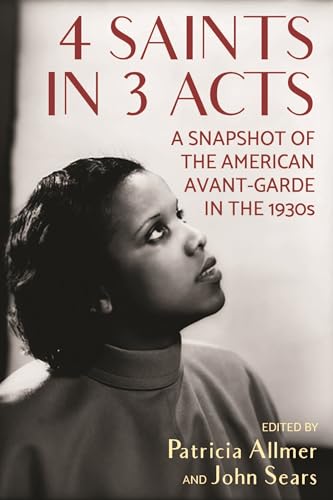 Book cover featuring a Black woman looking upwards, titled “4 Saints in 3 Acts.”