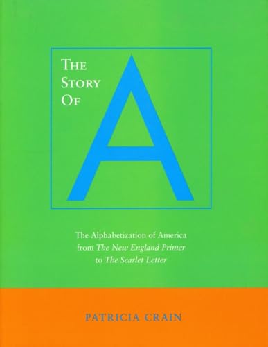 Book cover: bright green with a large blue letter "A" and title text.