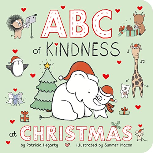 Children’s book cover with festive animal illustrations and red lettering.