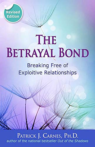 Book cover: “The Betrayal Bond” with a dandelion and purple background.
