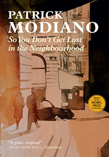 Book cover: "So You Don't Get Lost in the Neighbourhood" with watercolor street scene.