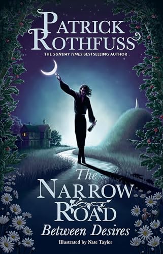 Book cover: silhouetted figure reaching for a crescent moon over a landscape.