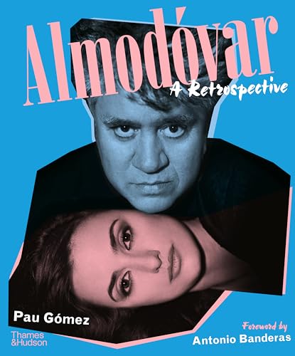Book cover featuring portraits of Pedro Almodóvar and a woman.