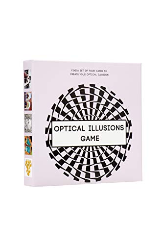 White box for Optical Illusions Game featuring a black and white spiral pattern.