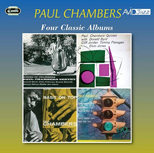 CD cover showing four classic Paul Chambers jazz album artworks on a blue background.