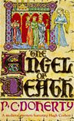 Book cover: illuminated manuscript style image with title “The Angel of Death.”