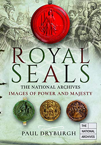 Book cover featuring historical royal seals and figures in ornate dress.