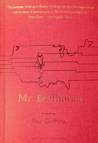 Red book cover with a map of the US and “Mr. Beethoven” title.