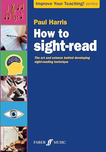 Book cover: "How to sight-read" with musical notes, brain, and instruments.